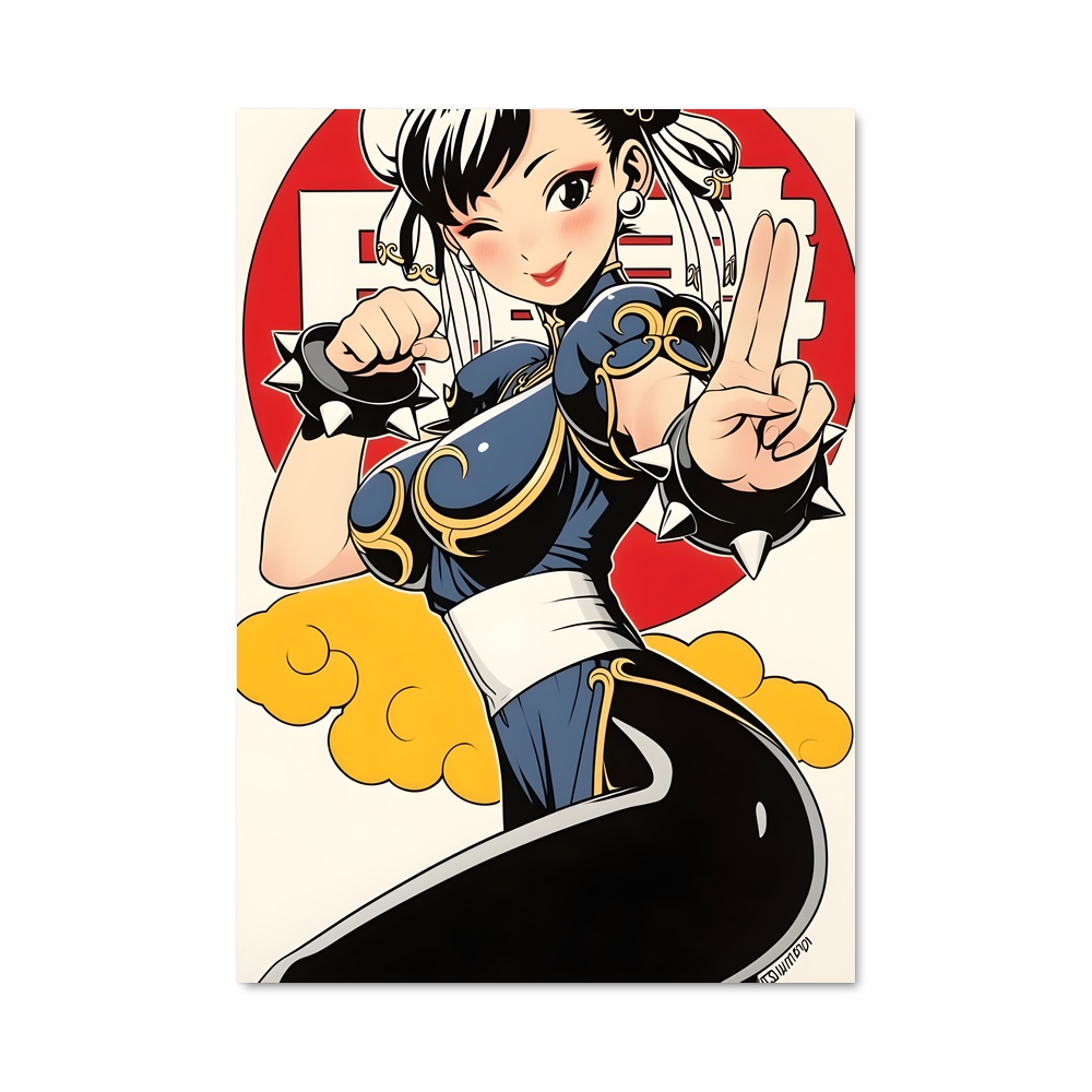 Poster Chun Li en Action – affiche Street Fighter